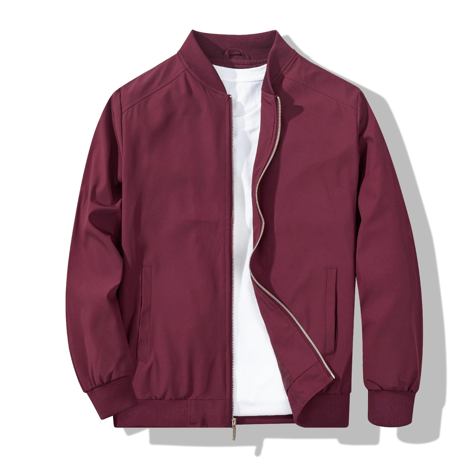 Men's Bomber Jacket Fashion Stylish Lightweight Windbreaker Spring Fall Casual Jackets for Men